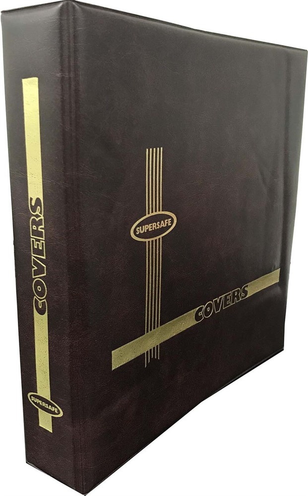 First Day Cover Album Red 3 Ring Binder Horizontal Setup Size 10 FDC Supersafe