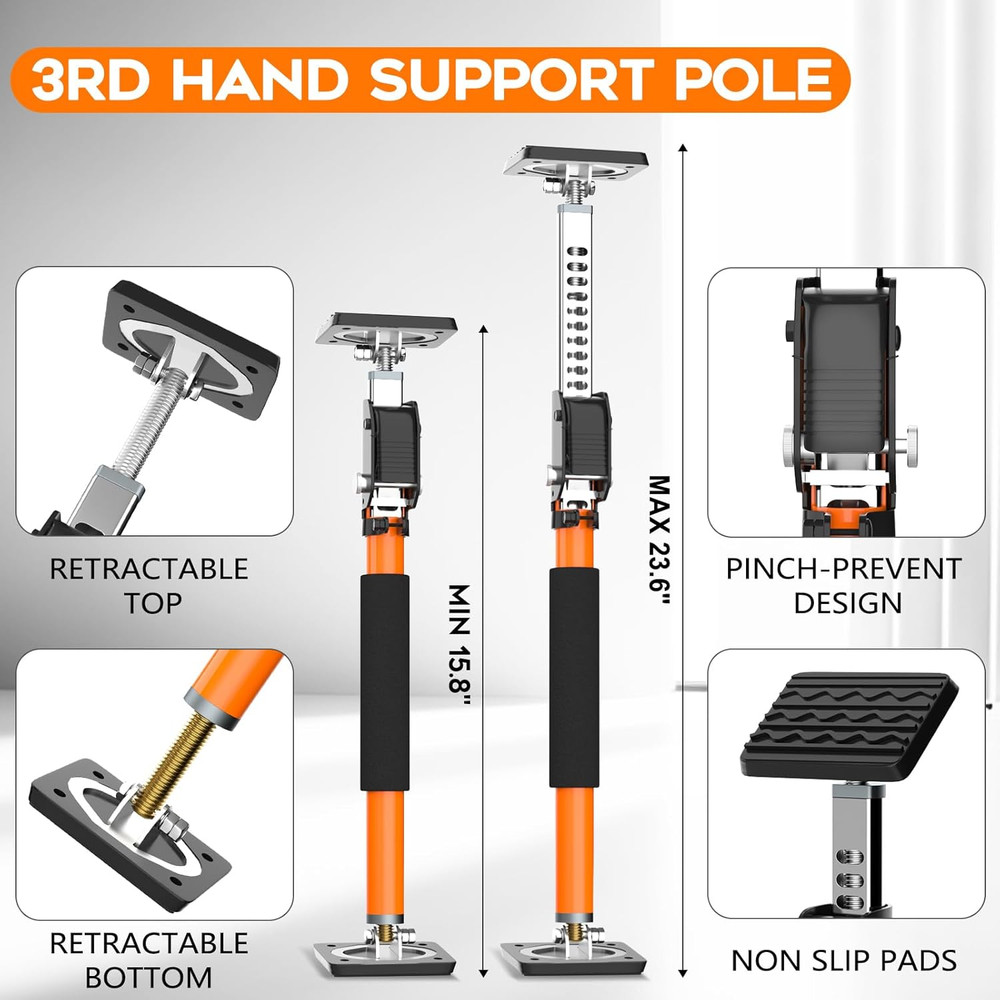 Adjustable Cabinet Jack Support Poles, 15.8-23.6", 400 LB Capacity, 4-Pack