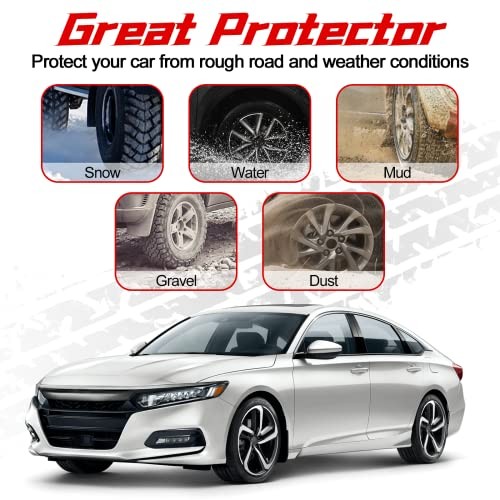 Mud Flaps Splash Guards 4PCS Front & Rear Side Mud Guards 2018-2019 Accord