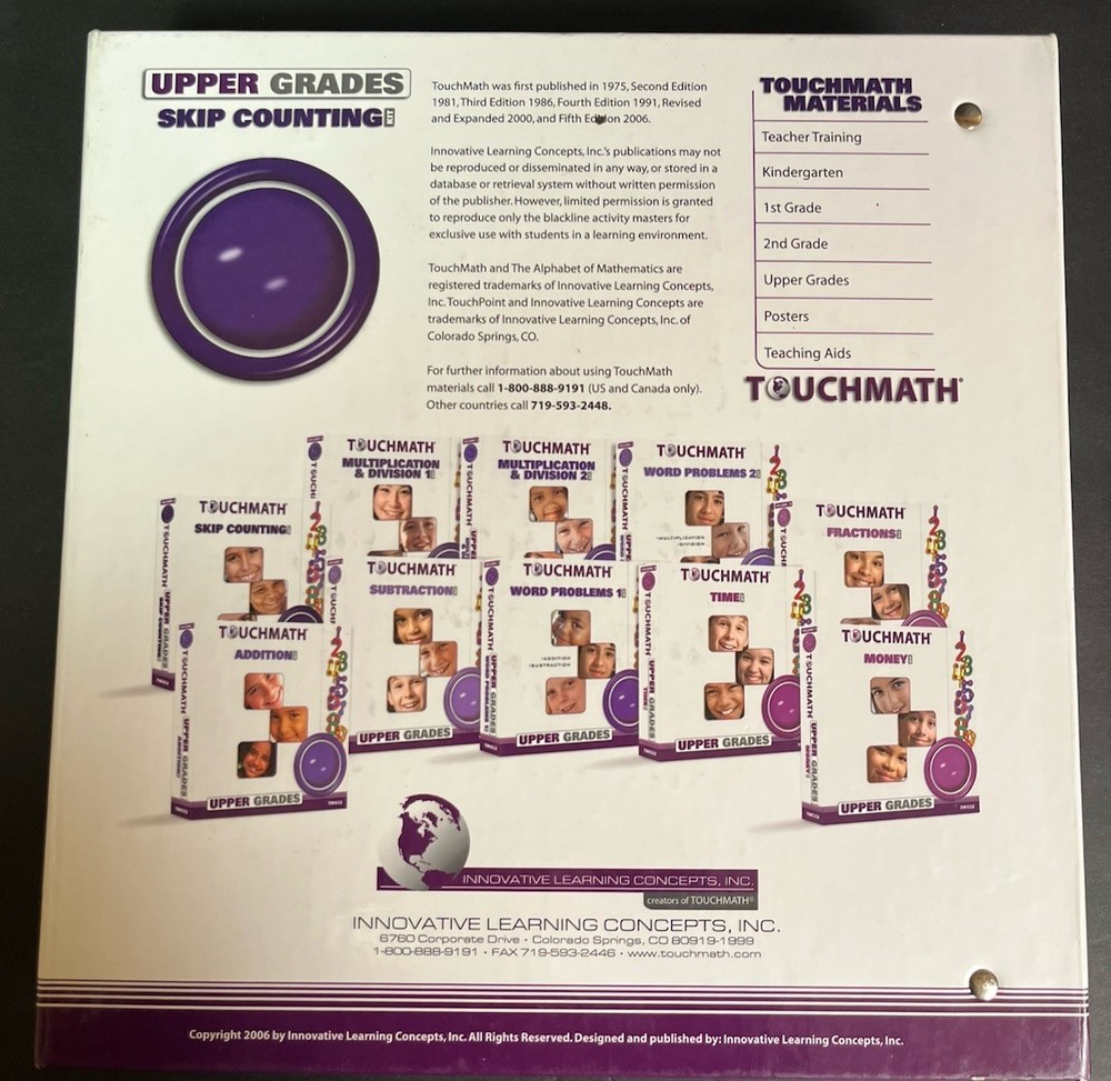 TouchMath Upper Grade Skip Counting Kit Volume 4 2006 Used TM462