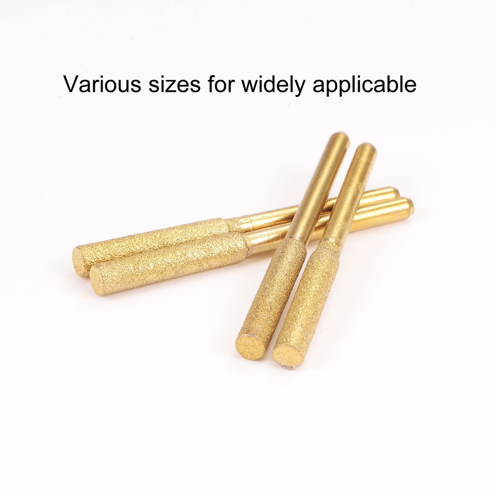 2pcs Diamond Coated Chainsaw Sharpener Bits 3/16" 4.8mm Chain Saw Grinder