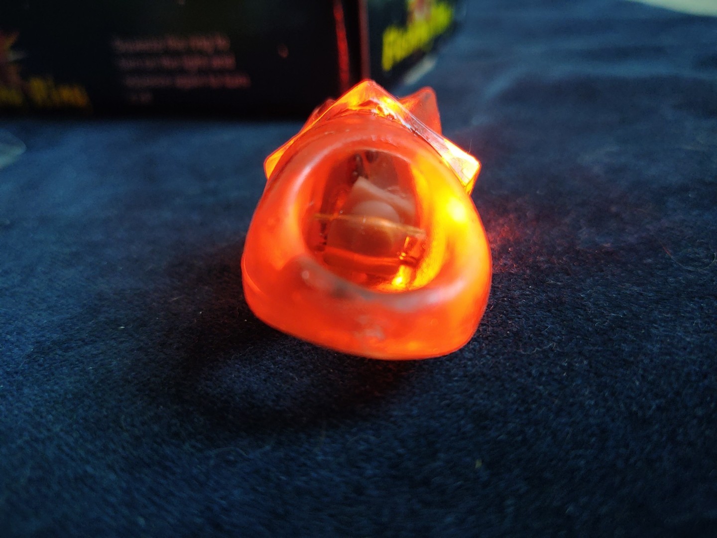 New Box Of 24 Flashing Led Gel Spike Rings In Multi Colors Light Up Party Favors