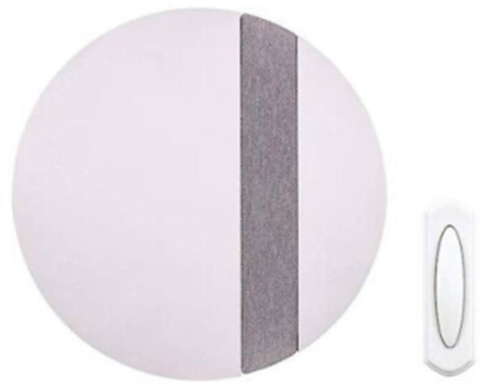 Hampton Bay Wireless Plug-In Doorbell Kit with Wireless Push Button White