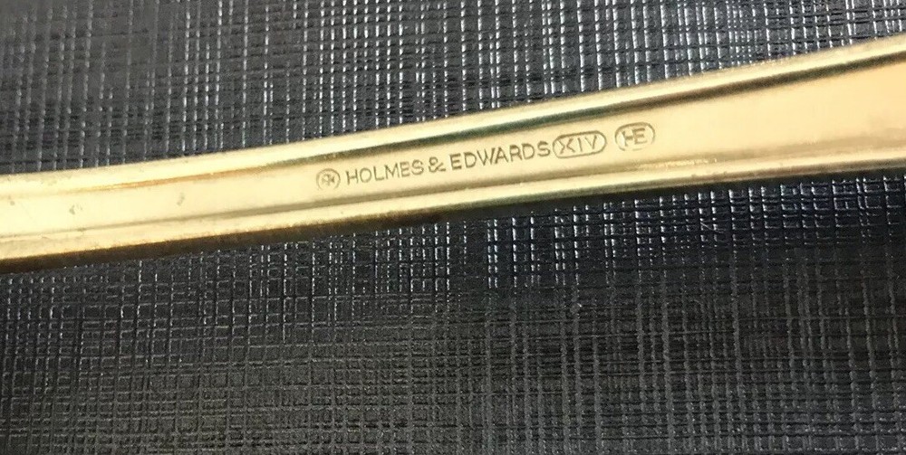Holmes & Edwards Silver Plate Monogram QLB Cold Meat Serving Fork
