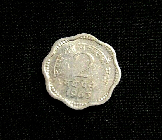 India 1963-B 2 Naye Paise Coin