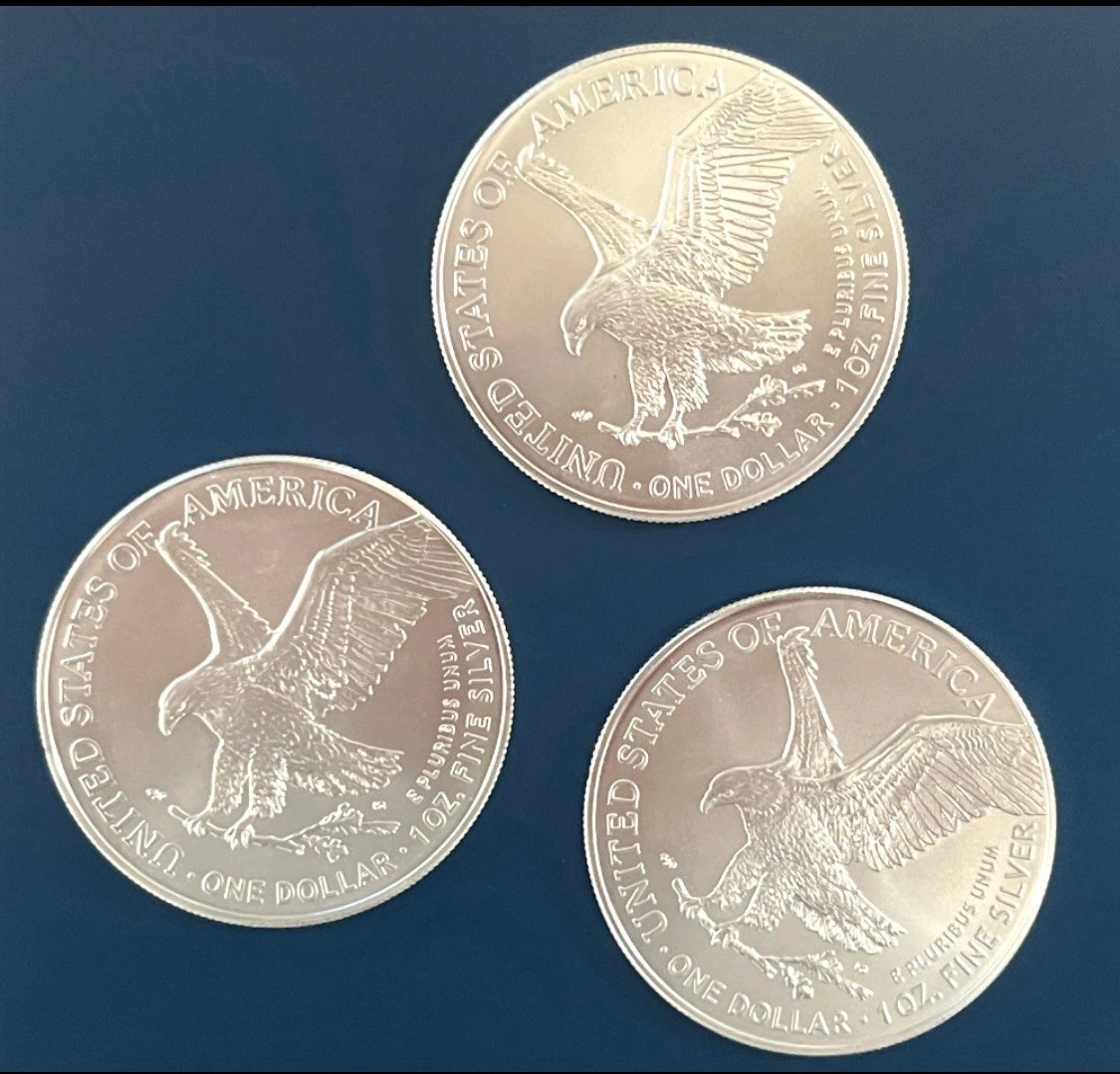 Lot Of (3) 2025 American Si*lv*er Eagle 1 Oz Coins