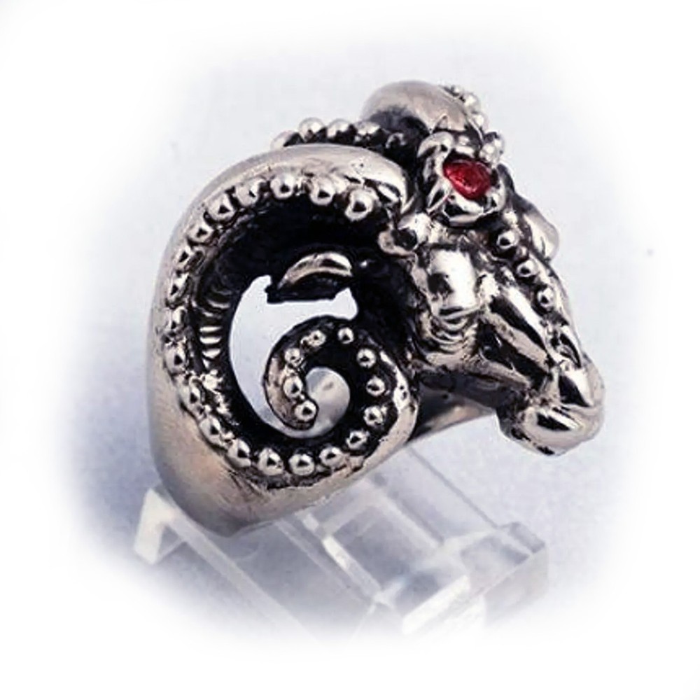 The Ram Head Silver Ring