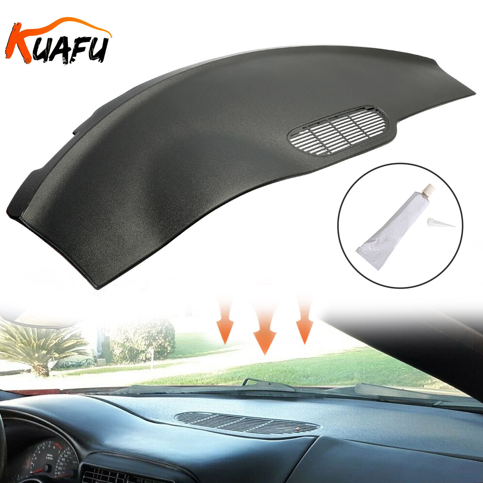 Molded Dash Cover Pad Overlay For 97-02 Chevrolet Camaro Pontiac Firebird BLK