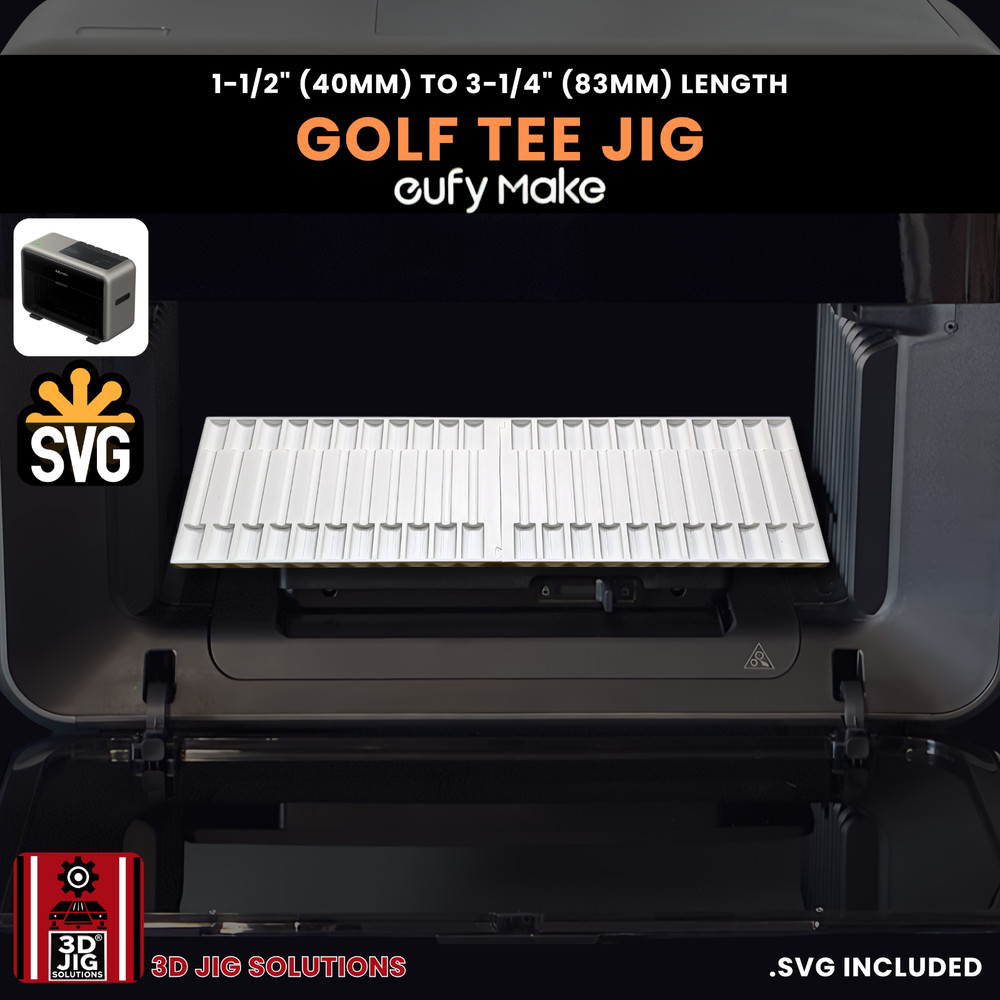EufyMake E1 UV Printer Jig | Golf Tee Template