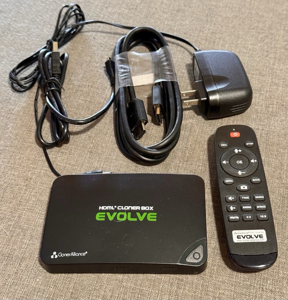 ClonerAlliance Evolve HDMI Cloner Streaming 1080p, USB Storage, Remote, Cables