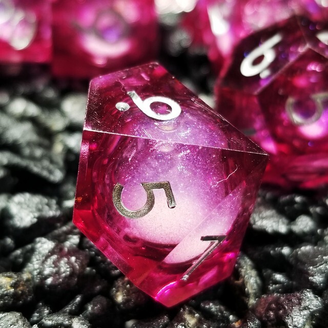 Sage's Vesper Souls Liquid Core Sharp Edge Resin Dice Set