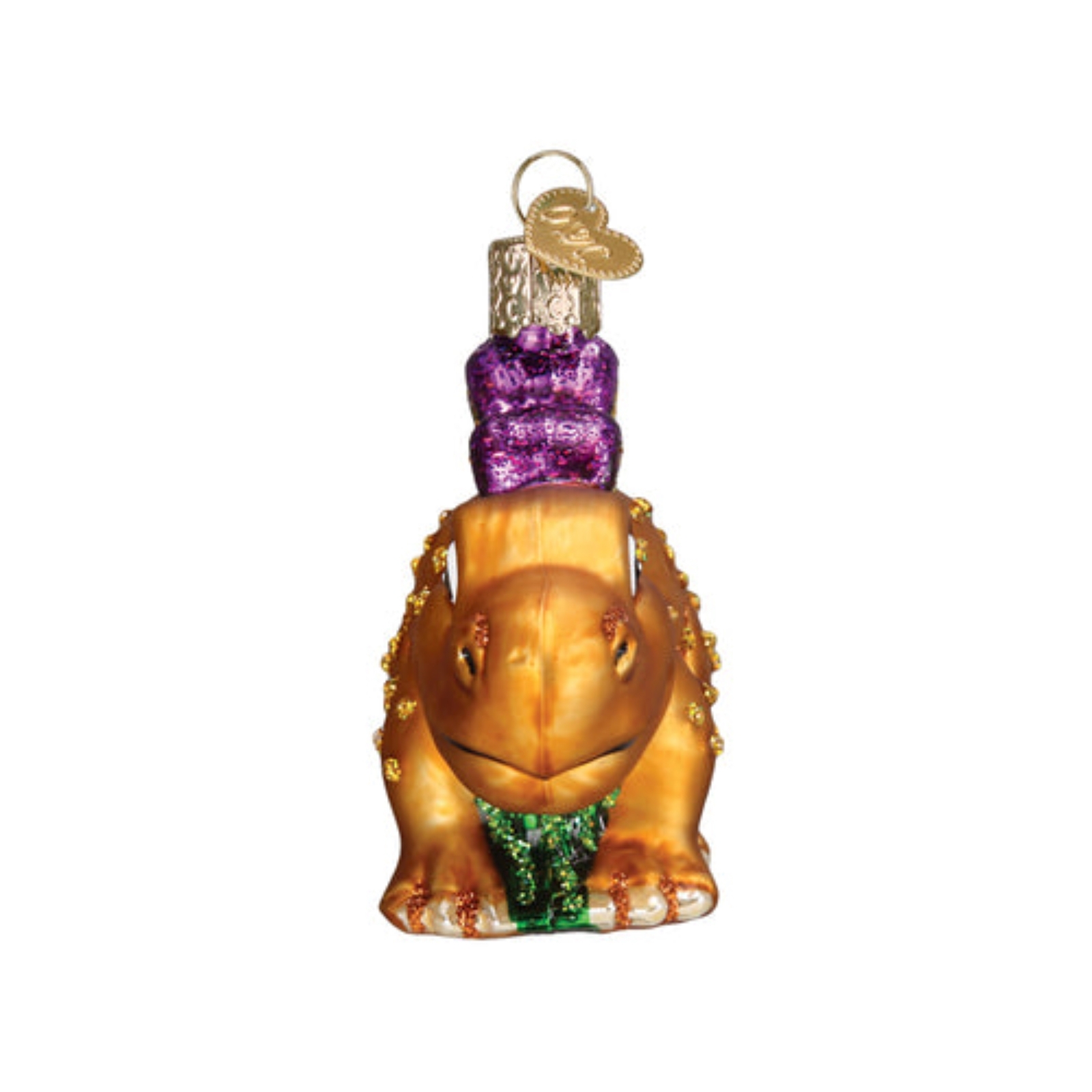 Old World Christmas Blown Glass Ornament, A-Roarable Stegosaurus