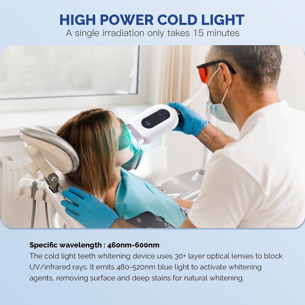 Dental Mobile Teeth Whitening Machine Lamp Bleaching Accelerator Cold LED Light