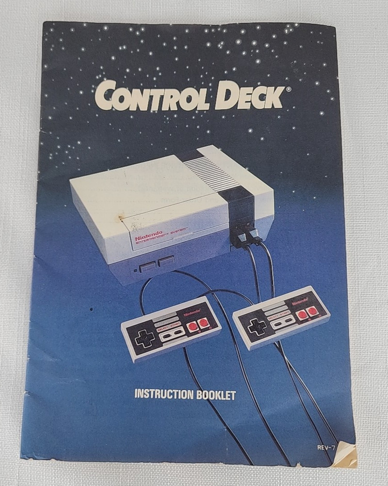 Control Deck NES Nintendo System Instruction Booklet