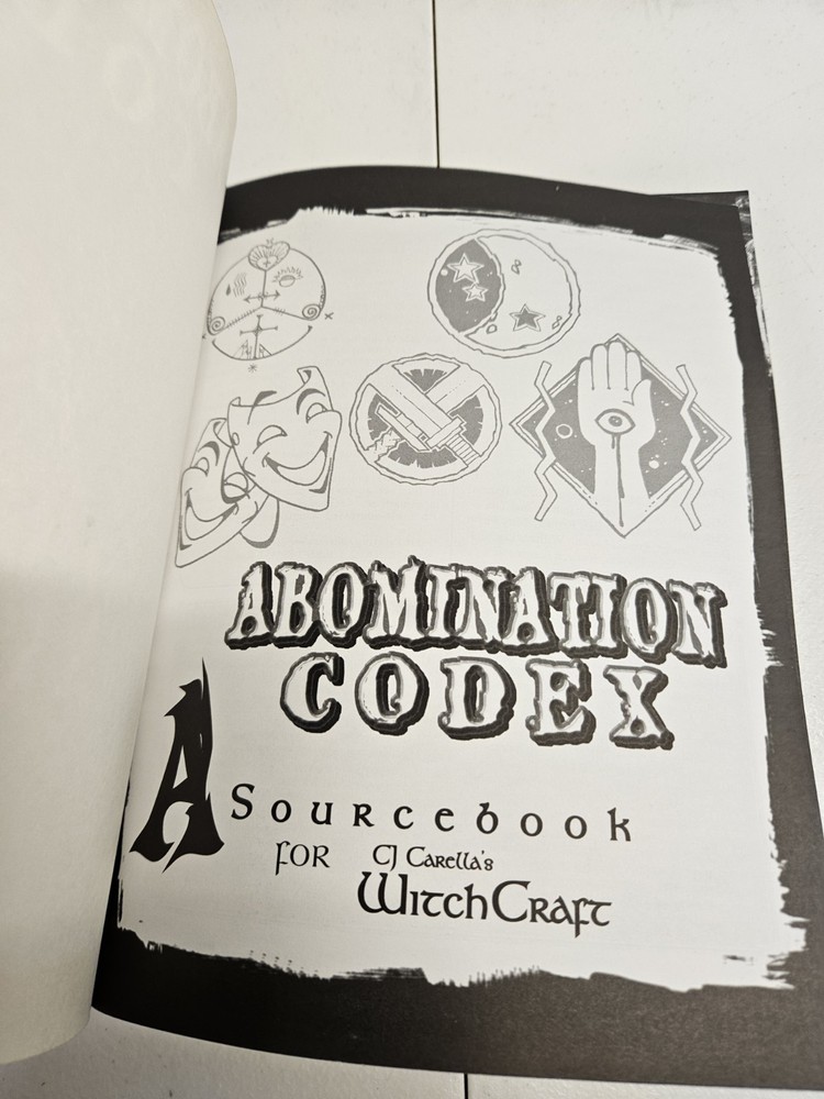Abomination Codex (Witchcraft) CJ Carella, RPG Roleplaying