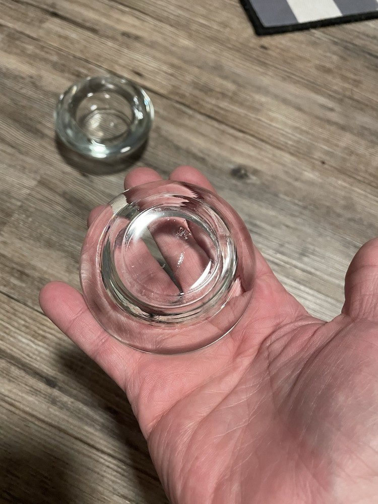 Vintage Set 2 Rounded Elegant Candle Holders