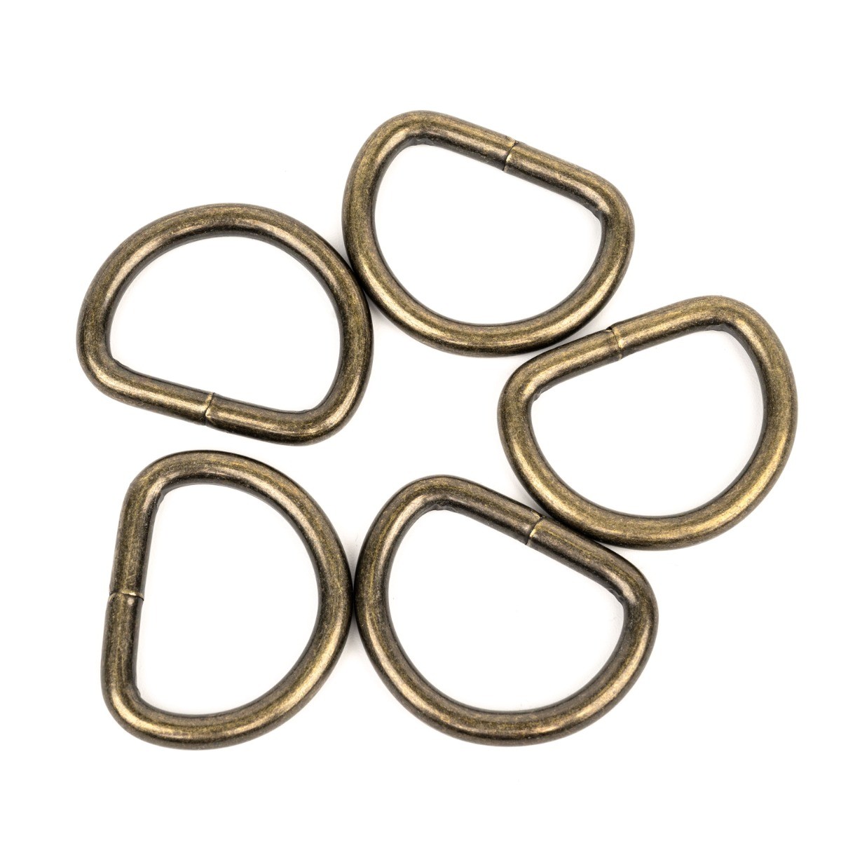 Country Brook Design® 1 Inch Antique Brass Heavy Welded D-Rings 10 Pack
