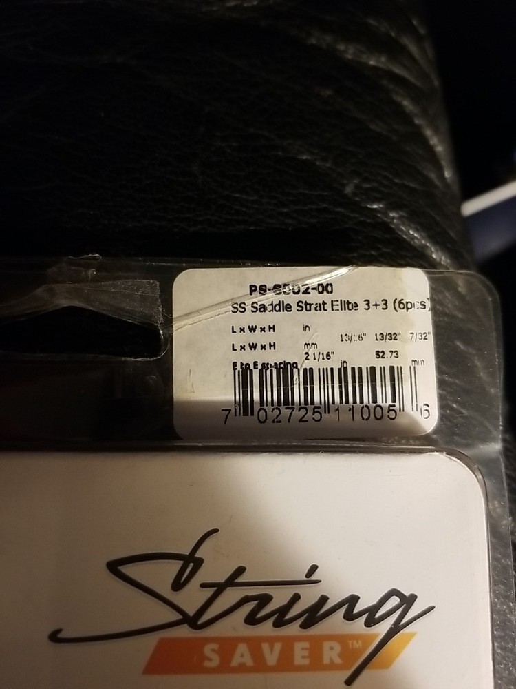 String Saver Saddle SS Saddle Elite 3+3 6pcs USA Offset Strat