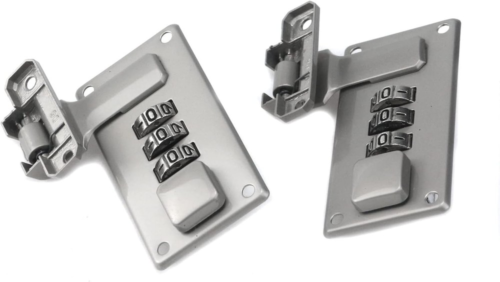 2 Pcs Tool Box Hasp Luggage Combination Lock Briefcase Replacement Lock