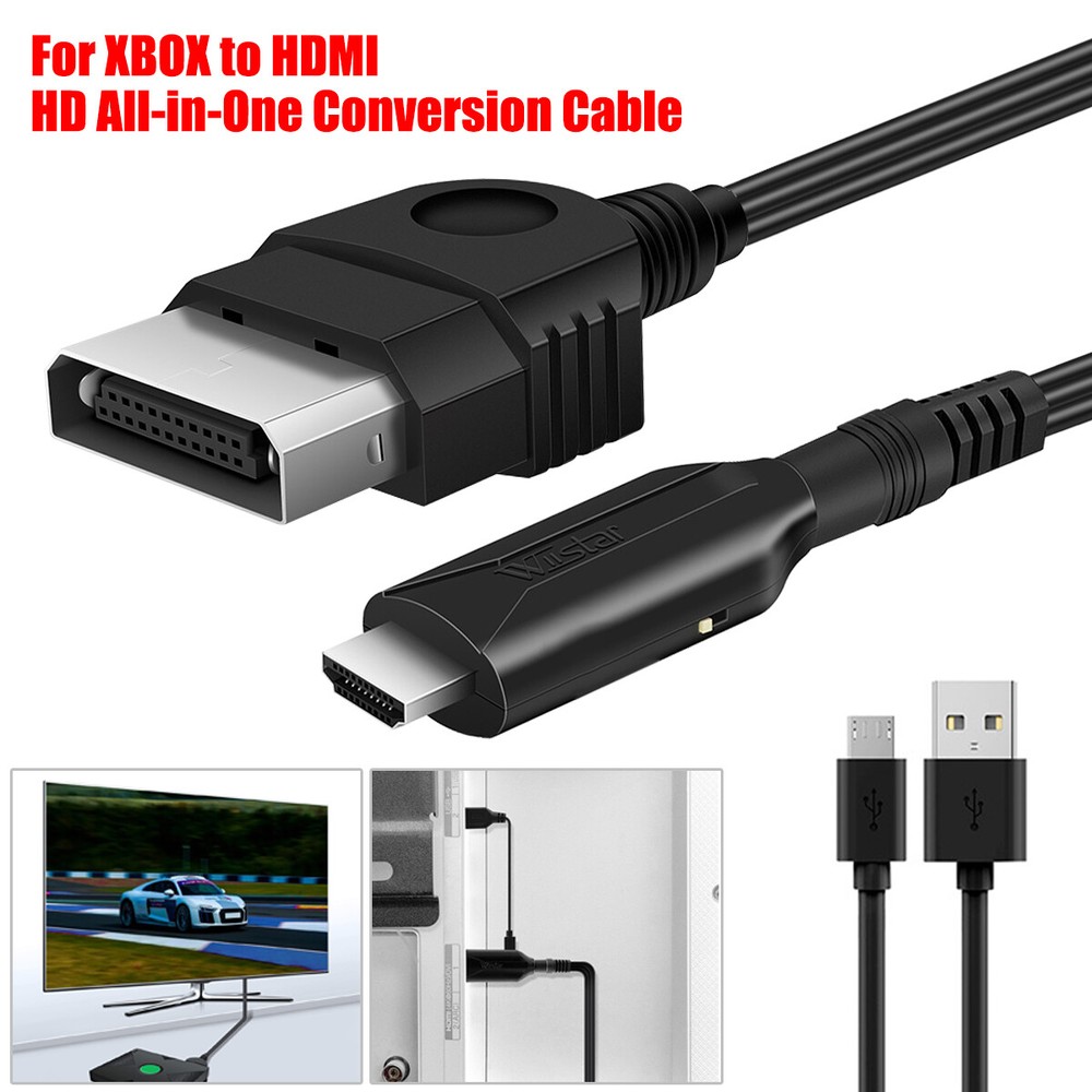 Original Xbox to HDMI Converter Adapter For Microsoft Xbox Console Controller US