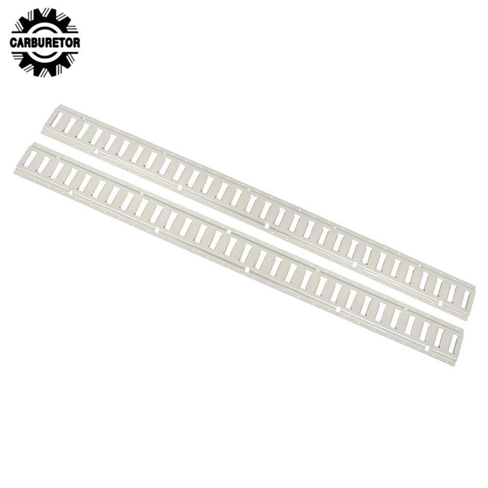 2 Feet Long E Track Rails Silver Finish 2 Pack For Cargo Management System