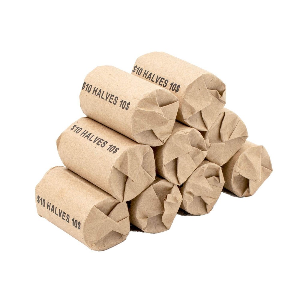 100 Half Dollar Flat Coin Wrappers Solid Bundle Easy Pop Open Extra Strength