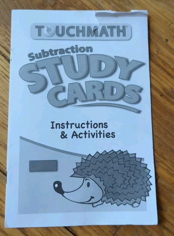 TouchMath Subtraction Study Cards Designed for Regular Classrooms Education