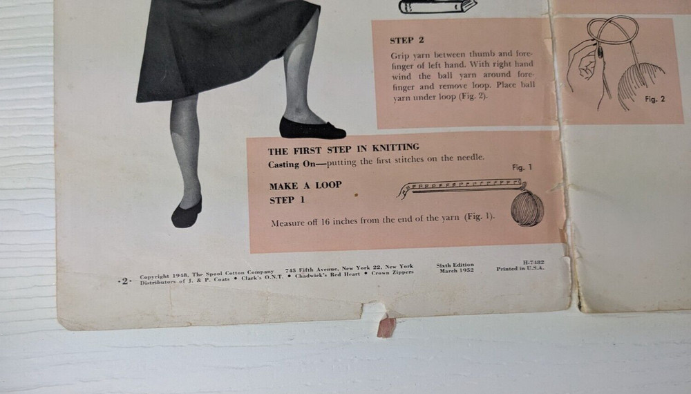1948 Knitting Pattern Book LEARN TO KNIT #234