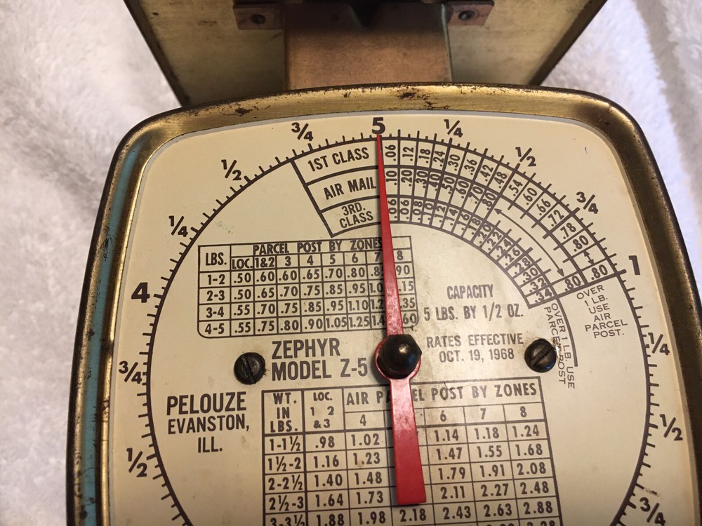 1968 Zephyr Model Z-5 Postal Scale