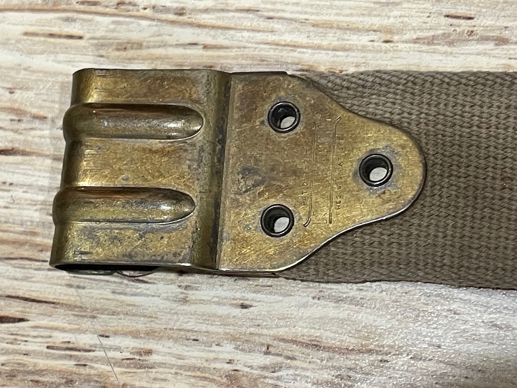 Scarce Original WW1 US Military Kerr NoBuckl P-17 Rifle Sling Brass Eddystone