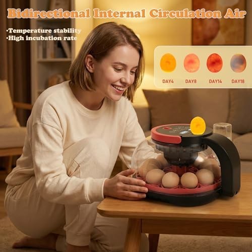 Automatic Egg Incubator for 12 Chicken Eggs with Camera APP Control