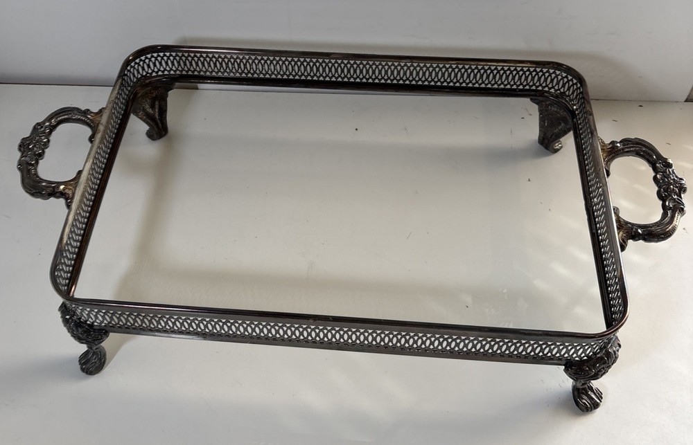 Vintage International Silver Company Pan Tray Footed Holder