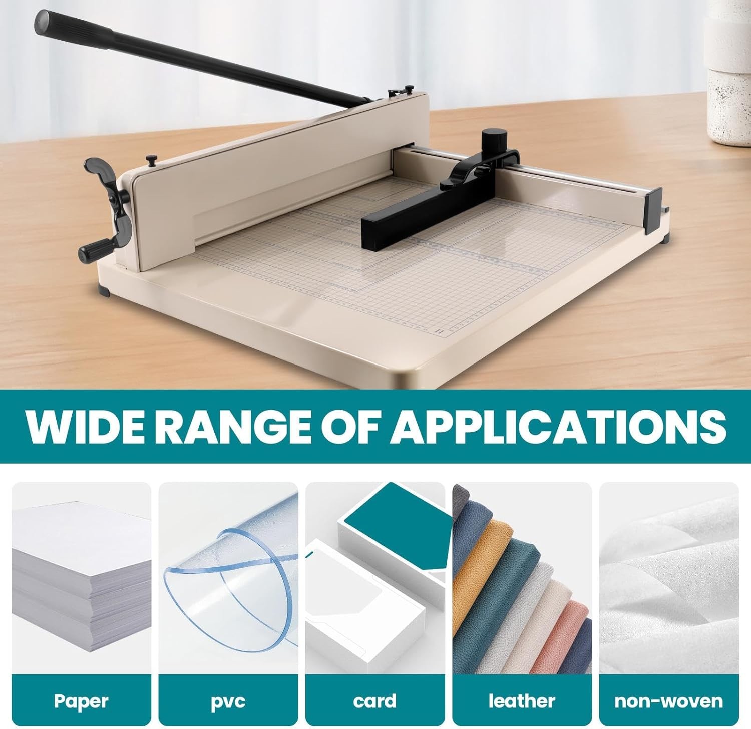 17"Heavy Duty Guillotine Paper Cutter,A3 Manual Paper Trimmer 400 Sheet Capacity