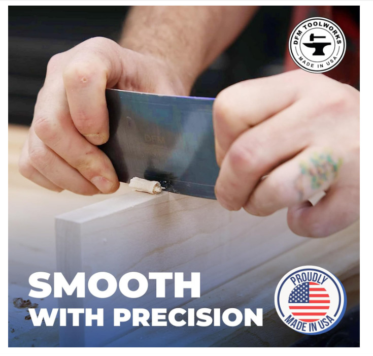 Rectangle Card Scraper – 2-Pack Precision Woodworking Scrapers, Made in USA