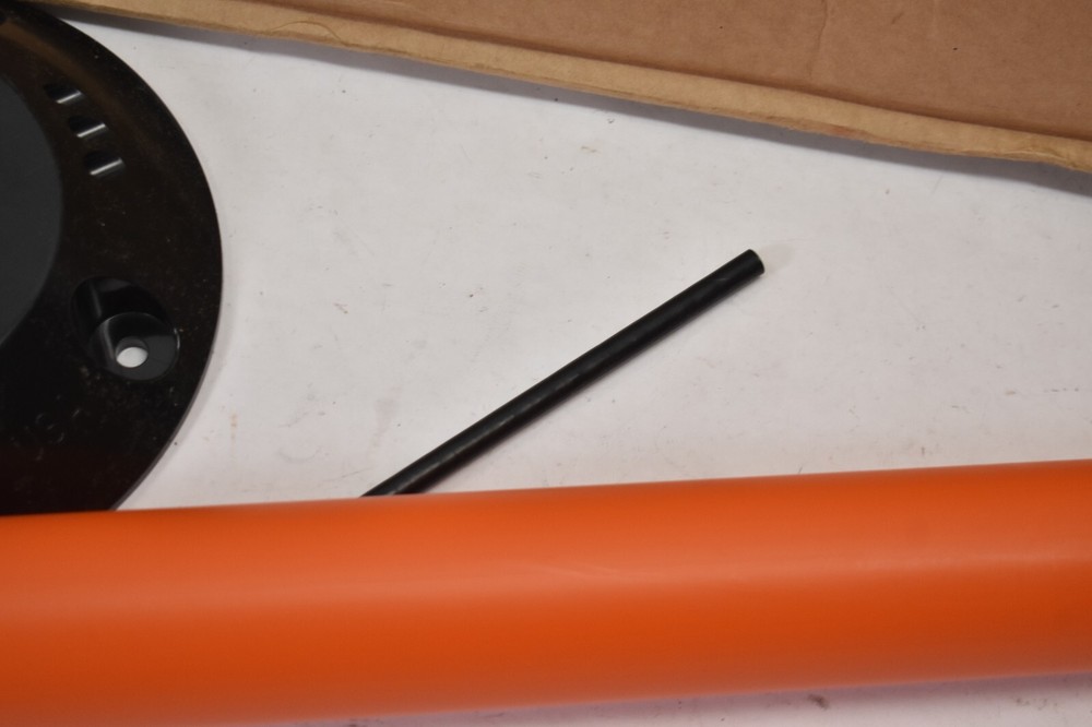 Delineator Post Permanent Orange 36" x 1.6lb Flat Top Reflective Stripes