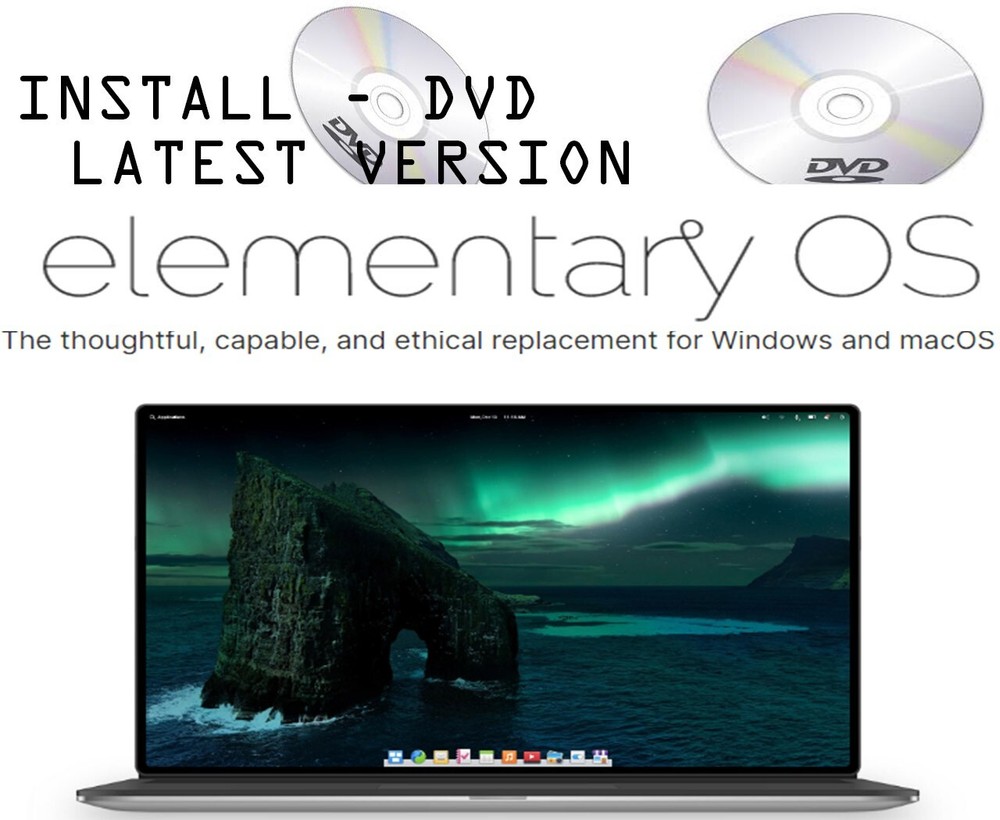 ELEMENTARY OS 7 32-Bit and 64-bit DVD Stable LIVE/INSTALL Update Forever USA