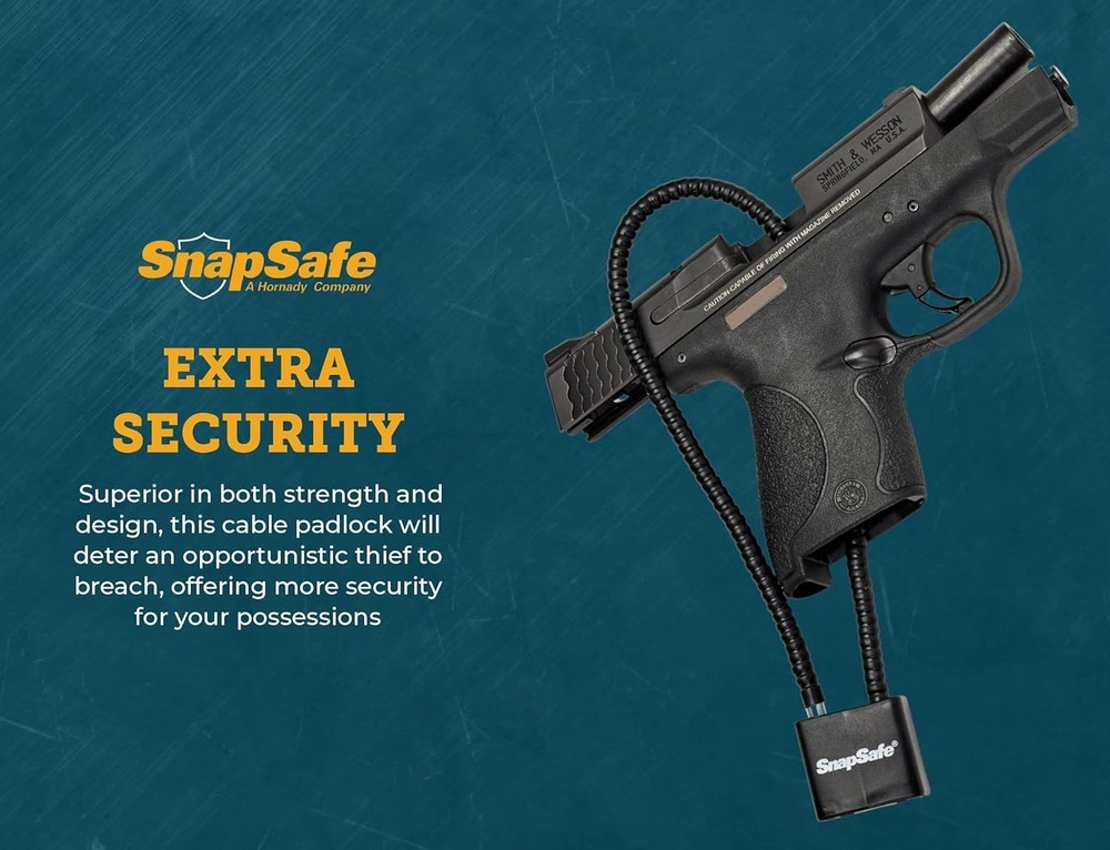 Snapsafe Lock Box Security Cable w/2 Padlock/4 Keys 2/Pack 75281