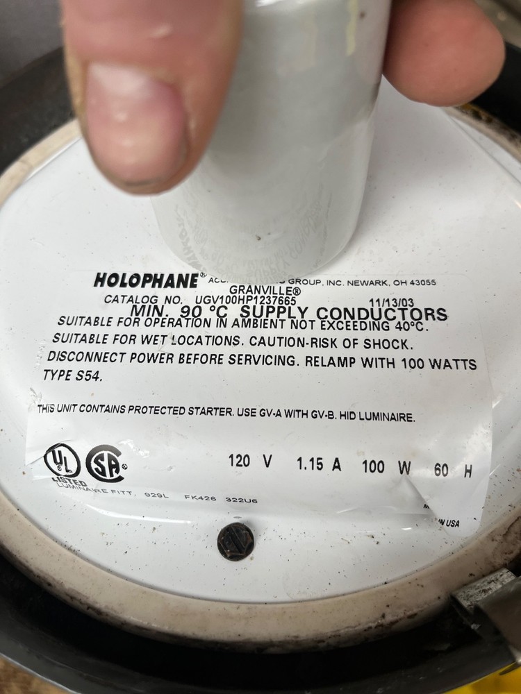 holophane post top mount street light