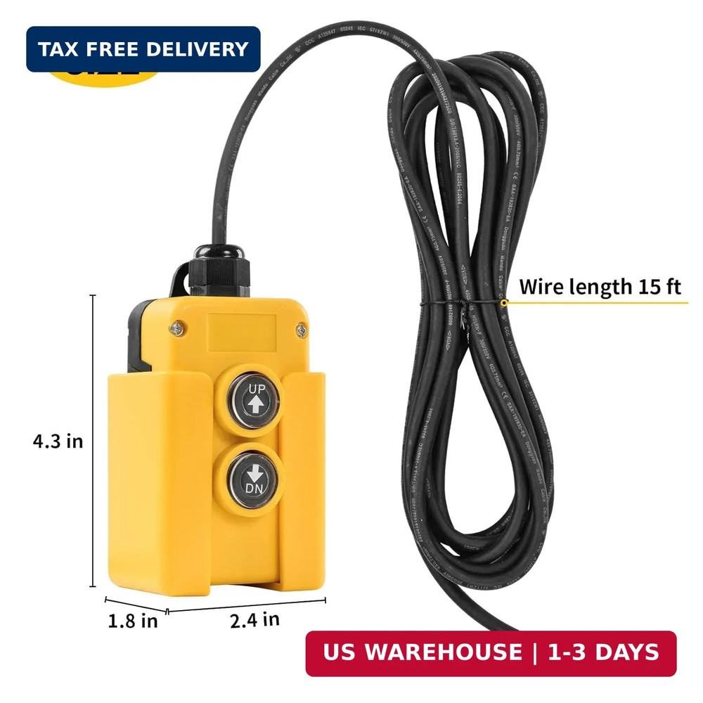 Dump Trailer Remote Control Switch, Briidea 4 Wire 12V Double Acting Hydraulic P