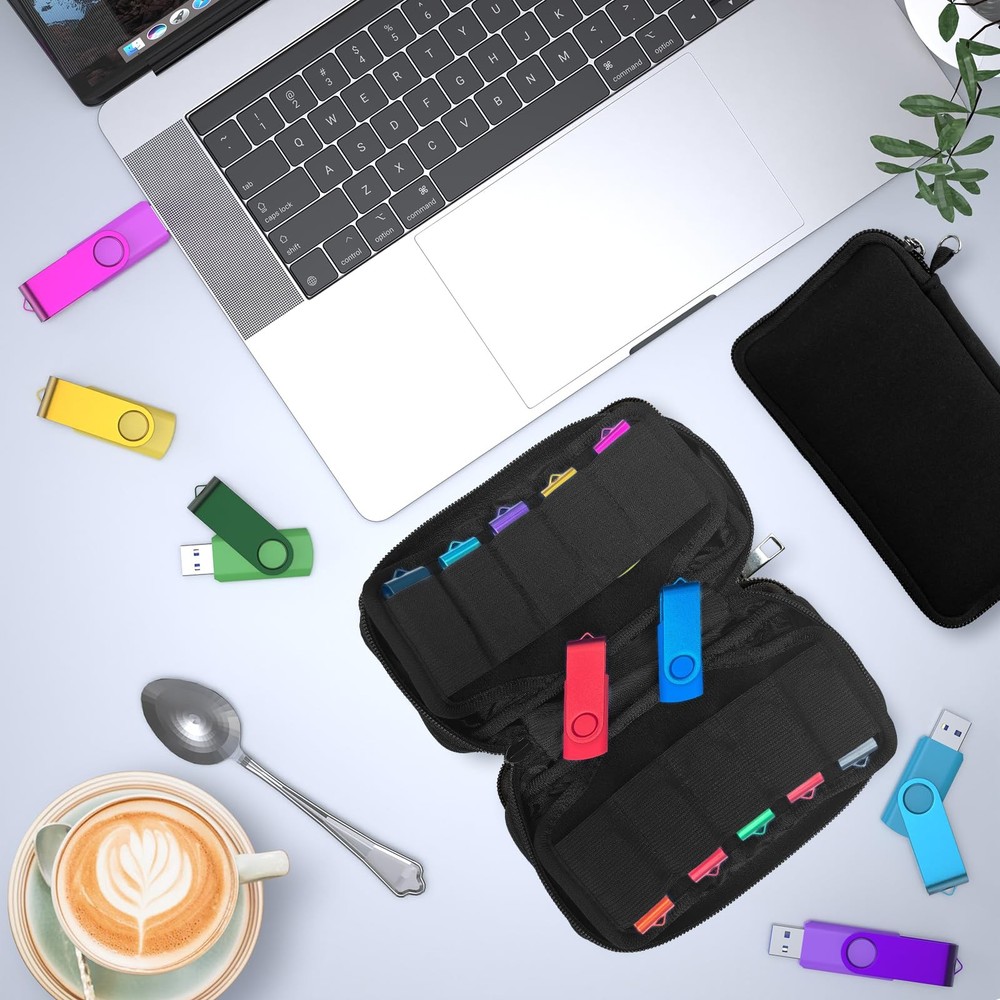 WesData USB Flash Drive Storage Case, 20 Slots Electronic