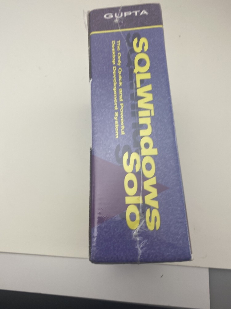 Vintage Computer Software Gupta SQLWindows Solo SQL Windows 5.0 3.5" Disks