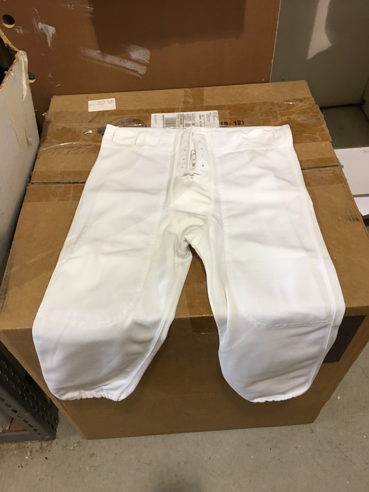 Powers Adult Football Practice Pants Slotted No Pads 884S  White NEW