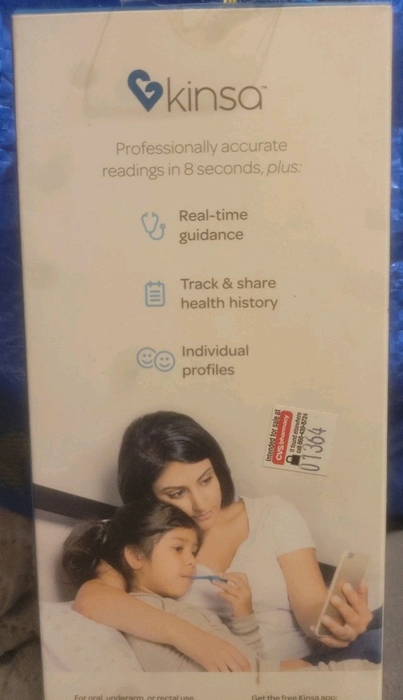 Kinsa Quick Care Bluetooth Smart Thermometer NIB