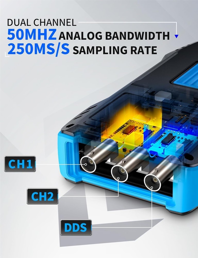 Advanced Oscilloscope with 4.5-Digit Display and Continuity Measurement Function
