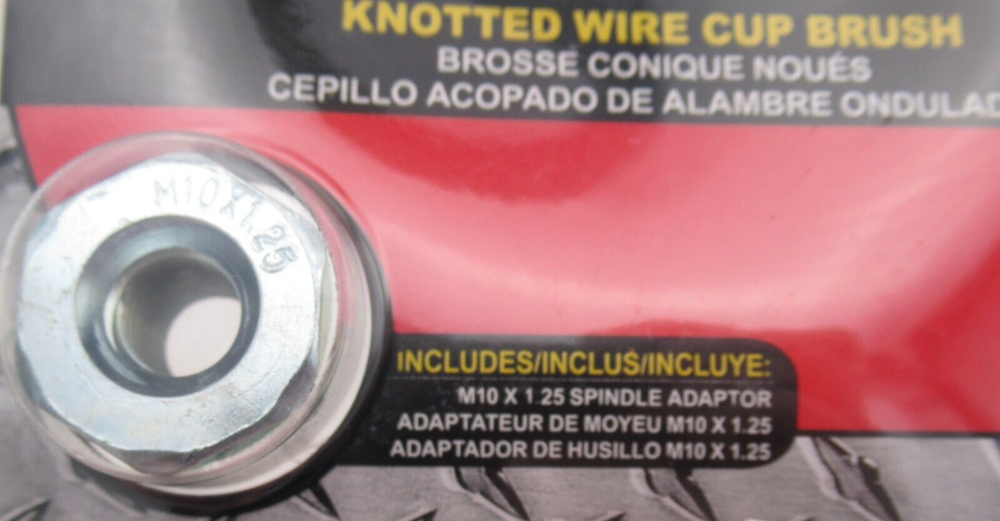 Mibro 4 Inch Knotted Wire Cup Brush Includes Adaptor
