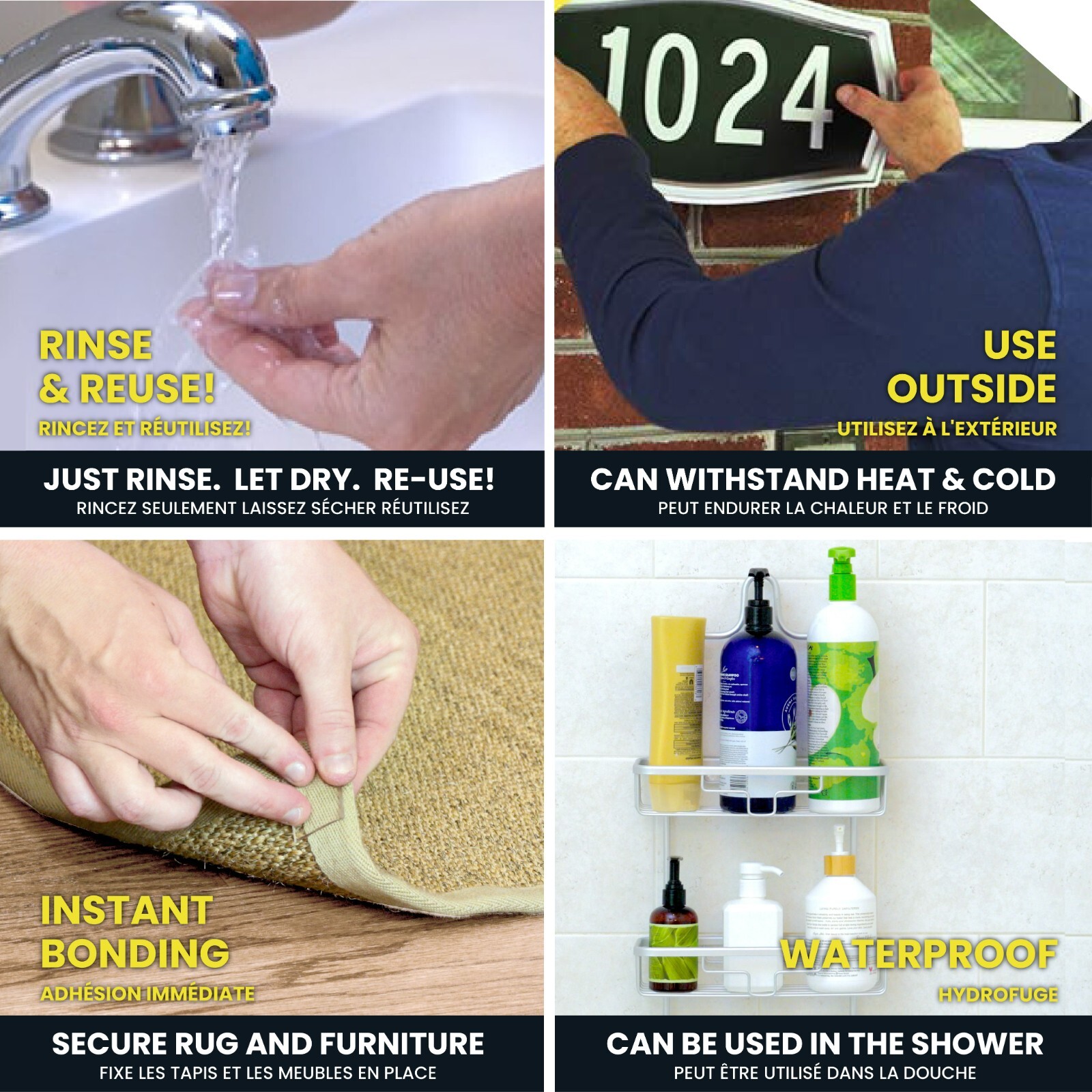 Alien Tape Double Sided Multipurpose Adhesive Grip Mounting Tape - 3 Pack