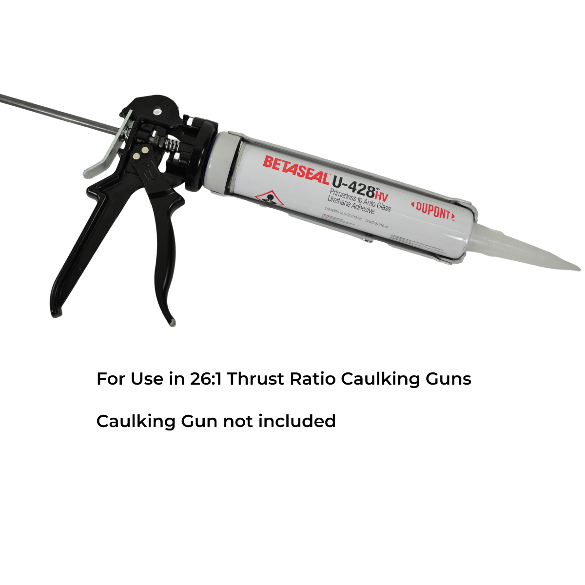 (2) 10.5 oz Tubes Auto Glass Urethane Adhesive, , Glue, U428+ Primerless