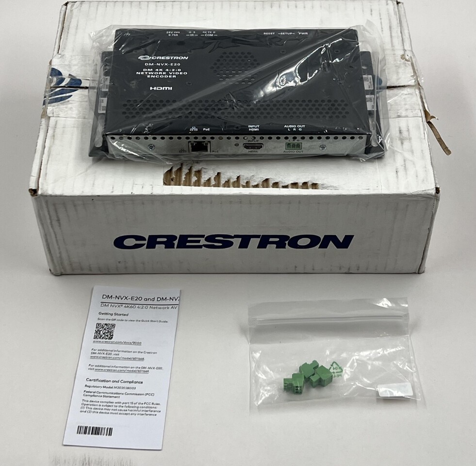 CRESTRON DM-NVX-E20 4K60 4:2:0 NETWORK AV ENCODER M202028003 6511648