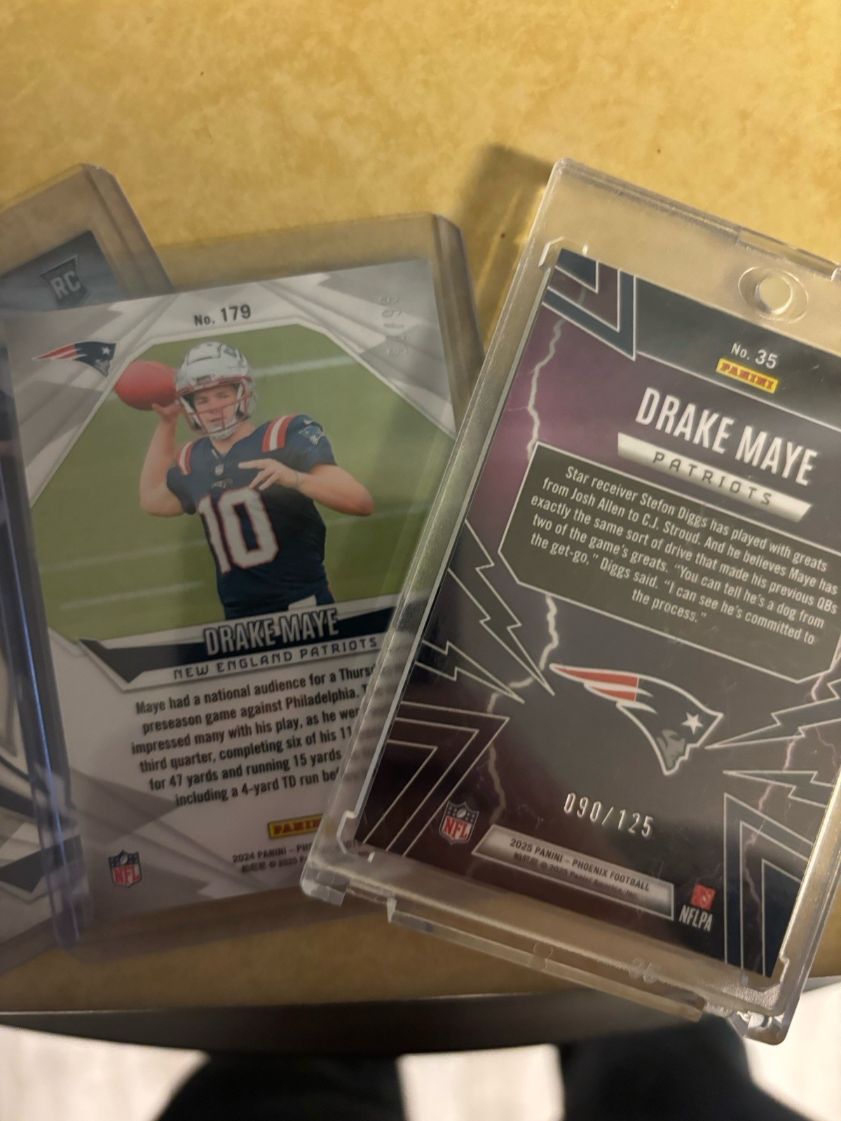4 Card Patriot Lot Drake Maye Rookies /75 2025 /125 And Vrabel /10