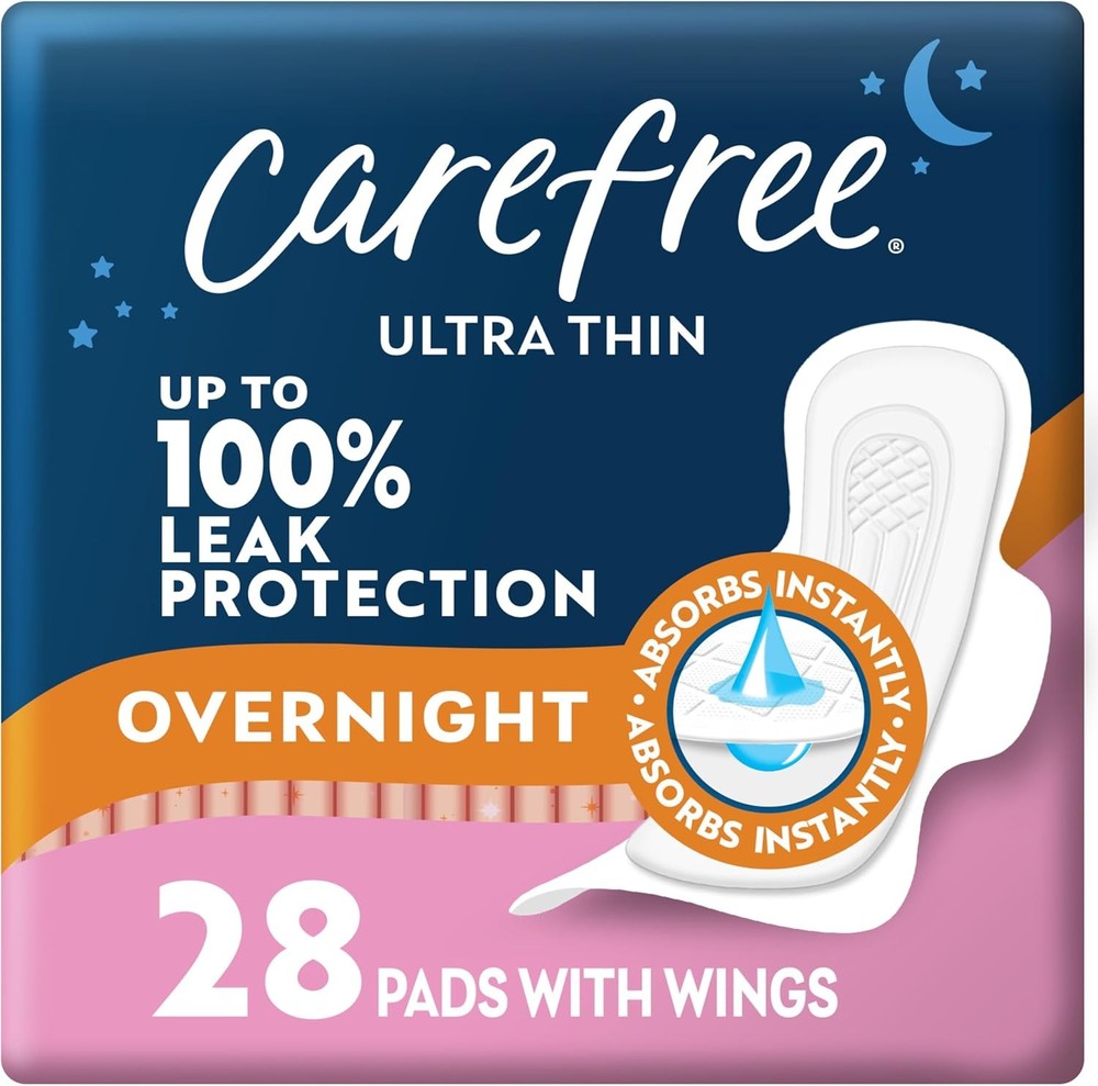 ® Ultra Thin Overnight Pads, With Wings